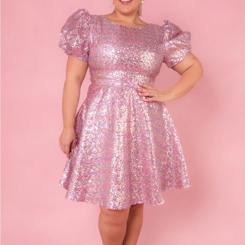 Sparkling Pink Sequin Dress